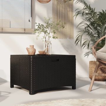 vidaXL Tuinbox 60x54x41 cm PP rattan grafietkleurig