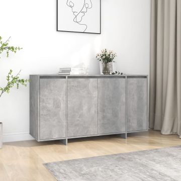 vidaXL Dressoir 135x41x75 cm spaanplaat betongrijs