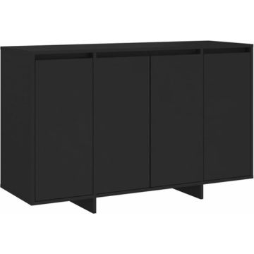 vidaXL Dressoir 120x41x75 cm spaanplaat zwart