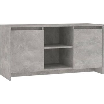 vidaXL Tv-meubel 102x37,5x52,5 cm spaanplaat betongrijs