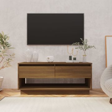 vidaXL Tv-meubel 102x41x44 cm spaanplaat bruineikenkleurig