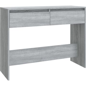 vidaXL Wandtafel 100x35x76,5 cm spaanplaat grijs sonoma eikenkleurig