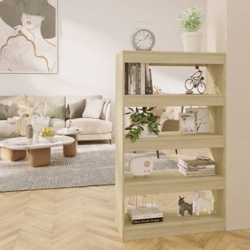 vidaXL Boekenkast/kamerscherm 80x30x135 cm spaanplaat sonoma eiken