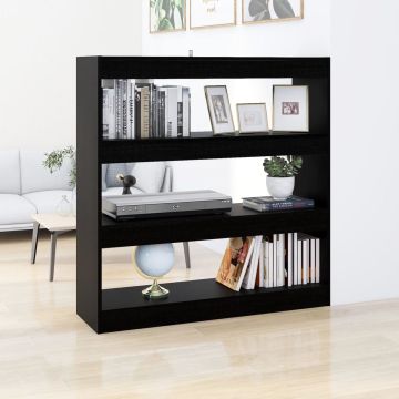 vidaXL Boekenkast/kamerscherm 100x30x103 cm zwart