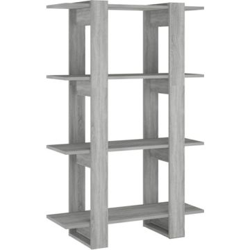 vidaXL Boekenkast/kamerscherm 80x30x123,5 cm grijs sonoma eikenkleurig