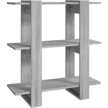 vidaXL Boekenkast/kamerscherm 80x30x87 cm grijs sonoma eikenkleurig