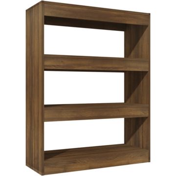 vidaXL Boekenkast/kamerscherm 80x30x103 cm bewerkt hout bruineiken