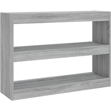 vidaXL Boekenkast/kamerscherm 100x30x72 cm grijs sonoma eikenkleurig