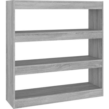 vidaXL Boekenkast/kamerscherm 100x30x103 cm grijs sonoma eikenkleurig