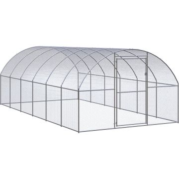 vidaXL Kippenren 3x6x2 m gegalvaniseerd staal