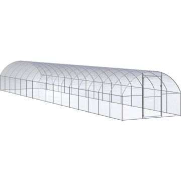 vidaXL Kippenren 3x16x2 m gegalvaniseerd staal