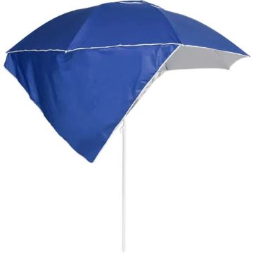 vidaXL Strandparasol met zijwanden 215 cm blauw