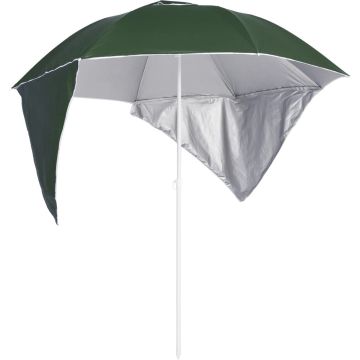 vidaXL Strandparasol met zijwanden 215 cm groen