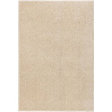 vidaXL Vloerkleed kortpolig 160x230 cm beige