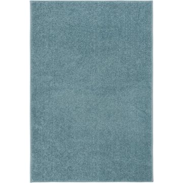 vidaXL Vloerkleed kortpolig 160x230 cm blauw