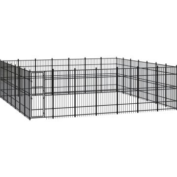 vidaXL Hondenkennel 45,16 m² staal