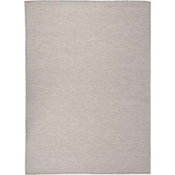 vidaXL Buitenkleed platgeweven 200x280 cm taupe