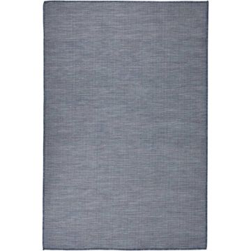 vidaXL Buitenkleed platgeweven 120x170 cm blauw