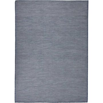 vidaXL Buitenkleed platgeweven 200x280 cm blauw