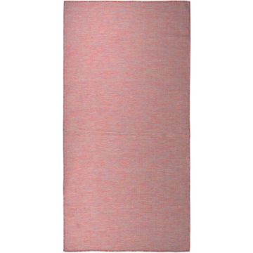 vidaXL Buitenkleed platgeweven 100x200 cm rood