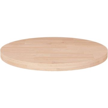 vidaXL Tafelblad rond Ø40x2,5 cm onbehandeld massief eikenhout