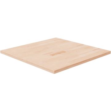 vidaXL Tafelblad vierkant 70x70x2,5 cm onbehandeld massief eikenhout