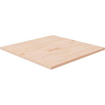 vidaXL Tafelblad vierkant 80x80x2,5 cm onbehandeld massief eikenhout