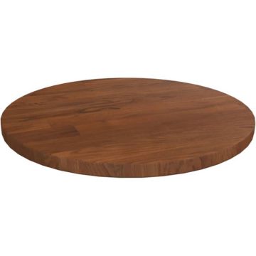 vidaXL Tafelblad rond Ø30x1,5 cm bewerkt massief eikenhout donkerbruin