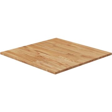 vidaXL Tafelblad vierkant 80x80x1,5cm massief eiken lichtbruin