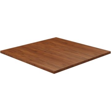 vidaXL Tafelblad vierkant 90x90x2,5cm behandeld eiken donkerbruin