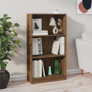 vidaXL Boekenkast 60x24x109 cm bewerkt hout bruineikenkleurig