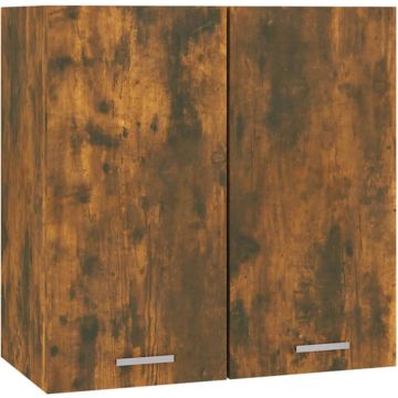 vidaXL Wandkast hangend 60x31x60 cm bewerkt hout gerookt eikenkleurig