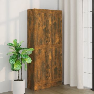 vidaXL Boekenkast 82,5x30,5x185,5 cm bewerkt hout gerookt eikenkleurig