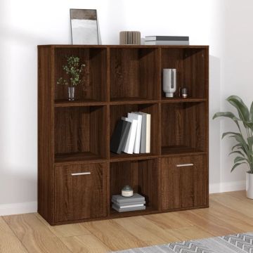 vidaXL Boekenkast 98x30x98 cm bruineikenkleurig