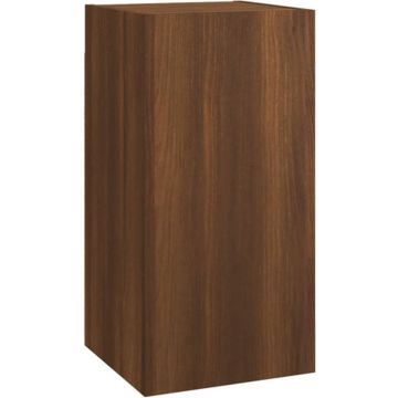 vidaXL Tv-meubel 30,5x30x60 cm bewerkt hout bruineikenkleurig