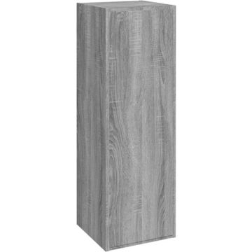 vidaXL Tv-meubel 30,5x30x90 cm bewerkt hout grijs sonoma eikenkleurig