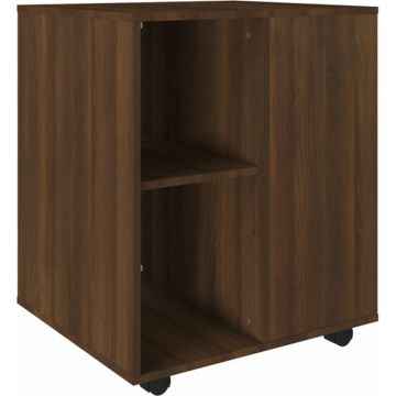 vidaXL Kast verrijdbaar 60x53x72 cm bewerkt hout bruineikenkleurig