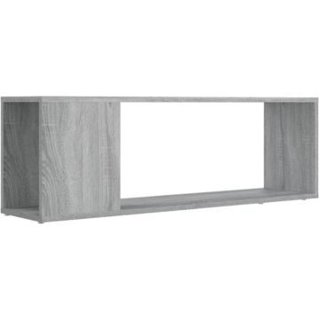 vidaXL Tv-meubel 100x24x32 cm bewerkt hout grijs sonoma eikenkleurig