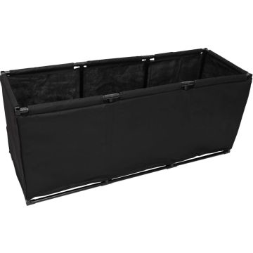 vidaXL Opbergbox 105x34,5x45 cm stof zwart