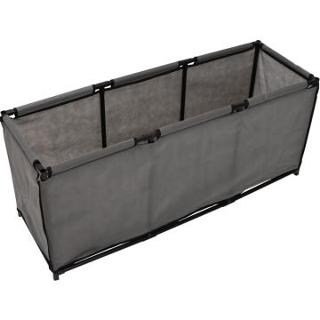 vidaXL Opbergbox 105x34,5x45 cm stof grijs