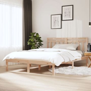 vidaXL Bedframe massief grenenhout 120x190 cm 4FT small double