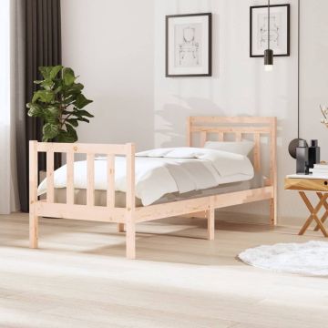 vidaXL Bedframe massief hout 75x190 cm 2FT6 Small Single