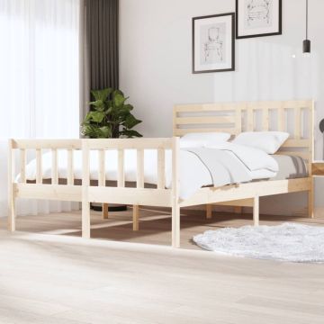 vidaXL Bedframe massief hout 150x200 cm 5FT King Size