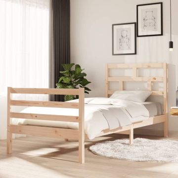 vidaXL Bedframe massief grenenhout 90x200 cm