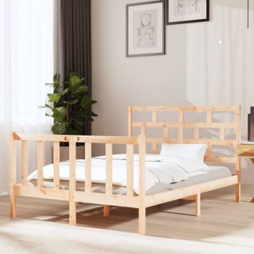 vidaXL Bedframe massief grenenhout 120x190 cm 4FT Small Double