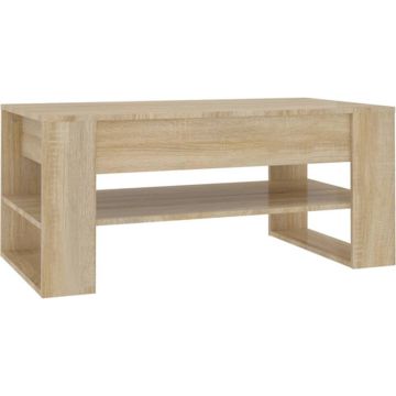 vidaXL Salontafel 102x55x45 cm bewerkt hout sonoma eikenkleurig