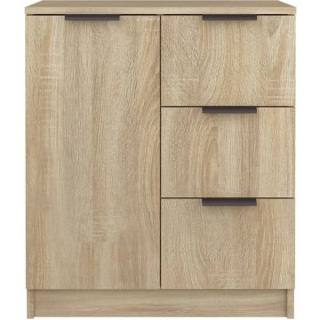 vidaXL Dressoir 60x30x70 cm bewerkt hout sonoma eikenkleurig