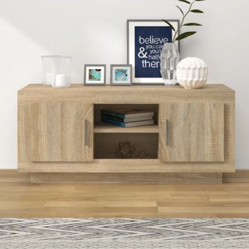 vidaXL Tv-meubel 102x35x45 cm bewerkt hout sonoma eikenkleurig