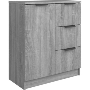 vidaXL Dressoir 60x30x70 cm bewerkt hout grijs sonoma eikenkleurig