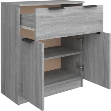 vidaXL Dressoir 60x30x70 cm bewerkt hout grijs sonoma eikenkleurig